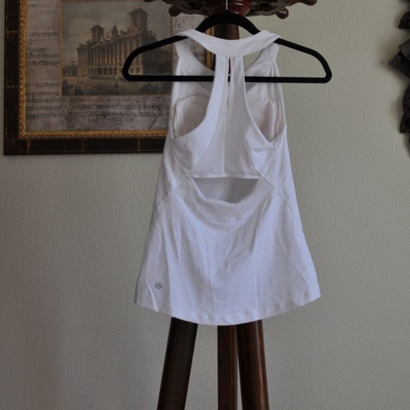 Lululemon white racer back tank top - Picture 2 of 4